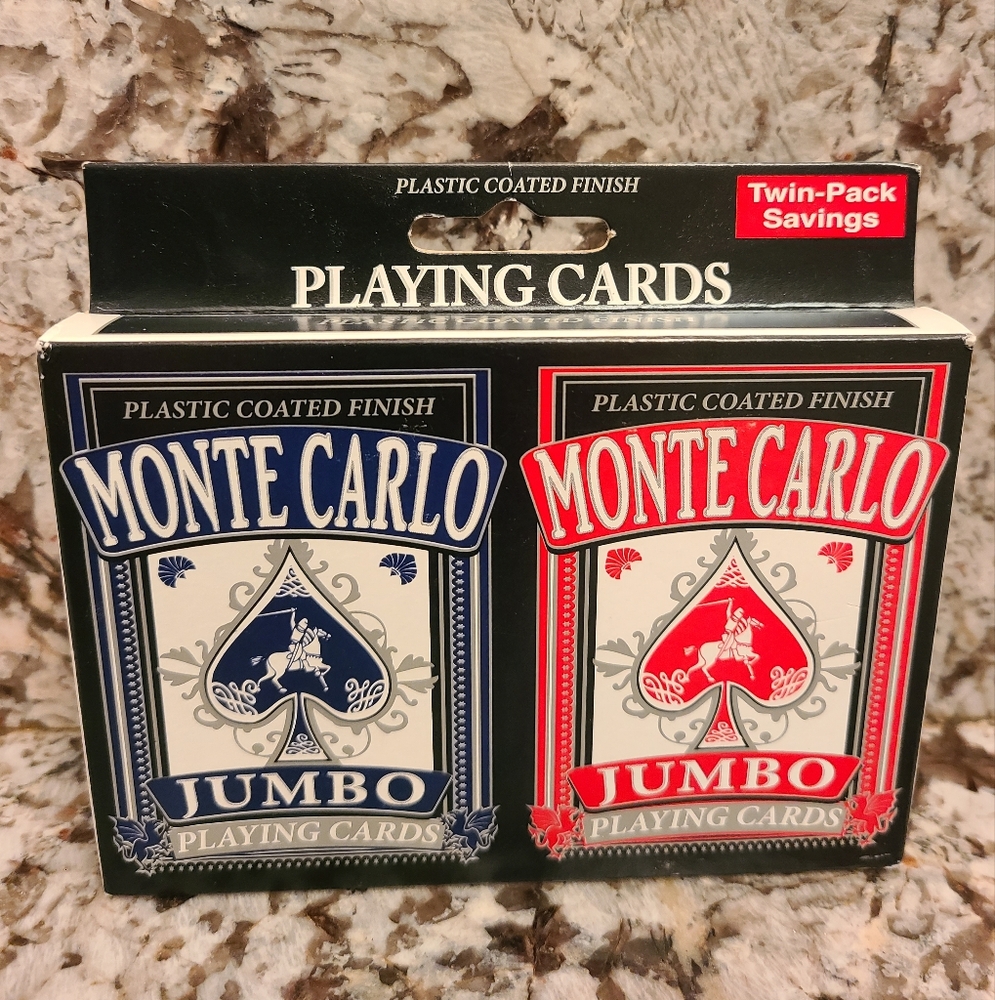 Monte Carlo Twin-Pack Jumbo Playing Cards